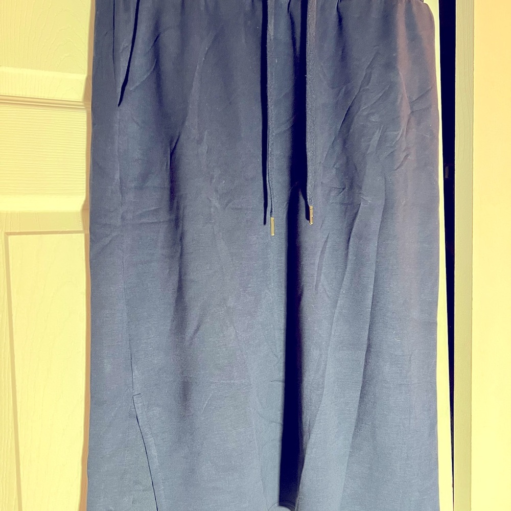 Jones & Co / Jones New York Drawstring Navy Skirt